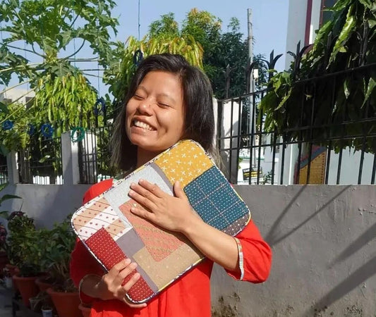 Experience the Joy of Sustainability: Shivanee Story with Our Upcycled Laptop Sleeve