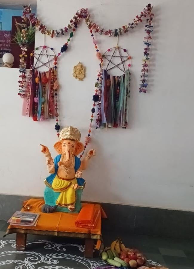 Upcycled Decorations for Ganesh Chaturthi