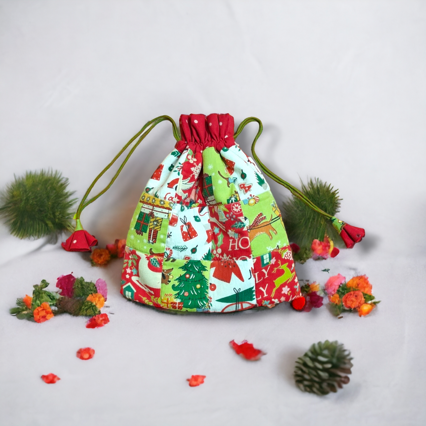 Christmas Patchwork Gift Bag