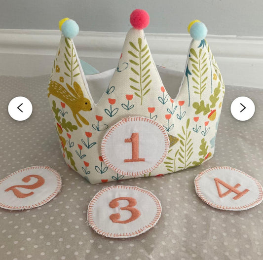 Birthday Crown with Age Velcro Sticker